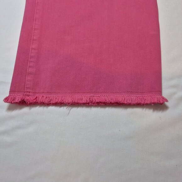 John Mark Women's Jeans Pants 22W Stretch Frayed Raw Fringe Ankle Fuchsia (11) - Picture 15 of 16